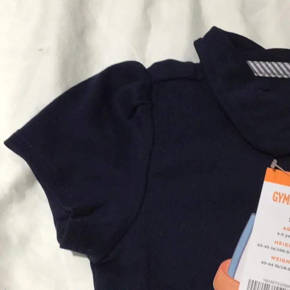 Gymboree 5-7t school uniform navy button shirt NWT
